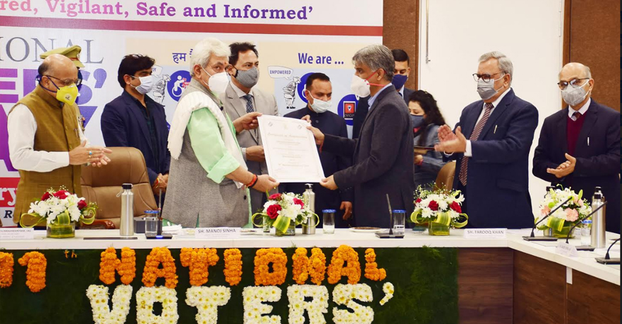 Lt Governor leads National Voters’ Day celebrations in J&K
